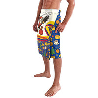 Colombia Christmas Lavalava with Santa Condor Gift Bag and Holiday Food Pattern - Wonder Print Shop