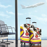 Colombia Christmas Luggage Cover with Santa Condor Gift Bag and Holiday Food Pattern - Wonder Print Shop
