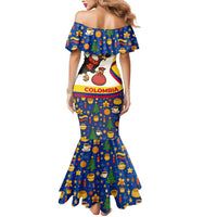 Colombia Christmas Mermaid Dress with Santa Condor Gift Bag and Holiday Food Pattern - Wonder Print Shop