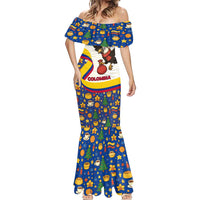 Colombia Christmas Mermaid Dress with Santa Condor Gift Bag and Holiday Food Pattern - Wonder Print Shop