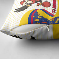 Colombia Christmas Pillow Cover with Santa Condor Gift Bag and Holiday Food Pattern - Wonder Print Shop