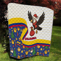 Colombia Christmas Quilt with Santa Condor Gift Bag and Holiday Food Pattern - Wonder Print Shop