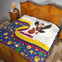 Colombia Christmas Quilt with Santa Condor Gift Bag and Holiday Food Pattern - Wonder Print Shop