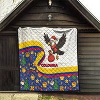 Colombia Christmas Quilt with Santa Condor Gift Bag and Holiday Food Pattern - Wonder Print Shop