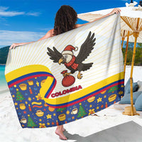 Colombia Christmas Sarong with Santa Condor Gift Bag and Holiday Food Pattern - Wonder Print Shop