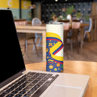 Colombia Christmas Skinny Tumbler with Santa Condor Gift Bag and Holiday Food Pattern - Wonder Print Shop