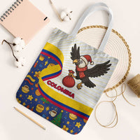 Colombia Christmas Tote Bag with Santa Condor Gift Bag and Holiday Food Pattern - Wonder Print Shop