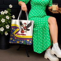 Colombia Christmas Tote Bag with Santa Condor Gift Bag and Holiday Food Pattern - Wonder Print Shop