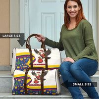 Colombia Christmas Travel Bag with Santa Condor Gift Bag and Holiday Food Pattern - Wonder Print Shop