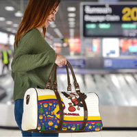 Colombia Christmas Travel Bag with Santa Condor Gift Bag and Holiday Food Pattern - Wonder Print Shop