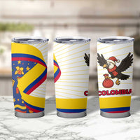 Colombia Christmas Tumbler Cup with Santa Condor Gift Bag and Holiday Food Pattern - Wonder Print Shop