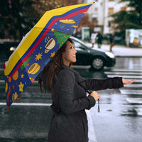 Colombia Christmas Umbrella with Santa Condor Gift Bag and Holiday Food Pattern - Wonder Print Shop