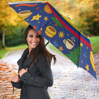 Colombia Christmas Umbrella with Santa Condor Gift Bag and Holiday Food Pattern - Wonder Print Shop
