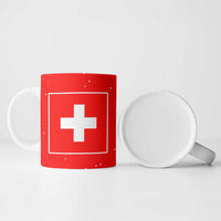 Switzerland Christmas Ceramic Mug with Red Reindeer Snow Forest and Holiday Icon - Wonder Print Shop