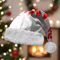 Switzerland Christmas Santa Hat with Red Reindeer Snow Forest and Holiday Icon - Wonder Print Shop