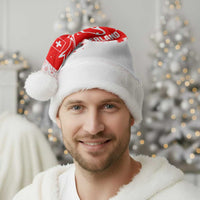 Switzerland Christmas Santa Hat with Red Reindeer Snow Forest and Holiday Icon - Wonder Print Shop