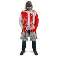 Switzerland Christmas Cloak with Red Reindeer Snow Forest and Holiday Icon - Wonder Print Shop