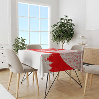 Switzerland Christmas Tablecloth with Red Reindeer Snow Forest and Holiday Icon - Wonder Print Shop