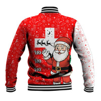 Switzerland Christmas Baseball Jacket with Santa Sleigh Silhouette and Red Holiday Icon - Wonder Print Shop