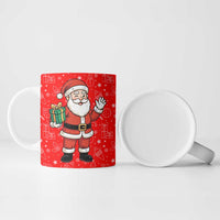 Switzerland Christmas Ceramic Mug with Santa Sleigh Silhouette and Red Holiday Icon - Wonder Print Shop