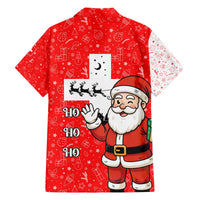 Switzerland Christmas Family Matching Off The Shoulder Long Sleeve Dress and Hawaiian Shirt with Santa Sleigh Silhouette and Red Holiday Icon - Wonder Print Shop