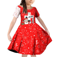 Switzerland Christmas Family Matching Off Shoulder Short Dress and Hawaiian Shirt with Santa Sleigh Silhouette and Red Holiday Icon - Wonder Print Shop