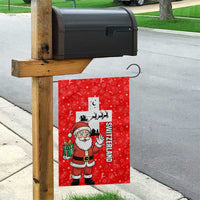 Switzerland Christmas Garden Flag with Santa Sleigh Silhouette and Red Holiday Icon - Wonder Print Shop