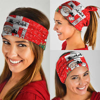 Switzerland Christmas Neck Gaiter with Santa Sleigh Silhouette and Red Holiday Icon - Wonder Print Shop