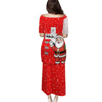 Switzerland Christmas Puletasi with Santa Sleigh Silhouette and Red Holiday Icon - Wonder Print Shop