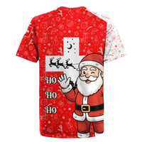 Switzerland Christmas Rugby Jersey with Santa Sleigh Silhouette and Red Holiday Icon - Wonder Print Shop