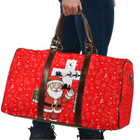 Switzerland Christmas Travel Bag with Santa Sleigh Silhouette and Red Holiday Icon - Wonder Print Shop