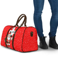 Switzerland Christmas Travel Bag with Santa Sleigh Silhouette and Red Holiday Icon - Wonder Print Shop