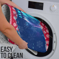 Norway Christmas Bathroom Set with Northern Lights Snowflake Pattern and Nordic Forest - Wonder Print Shop