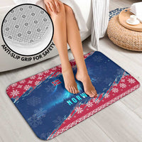 Norway Christmas Bathroom Set with Northern Lights Snowflake Pattern and Nordic Forest - Wonder Print Shop