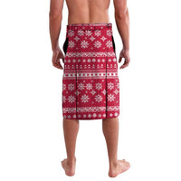 Norway Christmas Lavalava with Northern Lights Snowflake Pattern and Nordic Forest - Wonder Print Shop