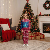 Norway Christmas Pajama Set with Northern Lights Snowflake Pattern and Nordic Forest - Wonder Print Shop