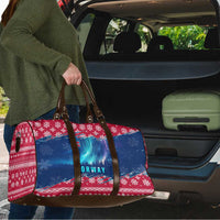 Norway Christmas Travel Bag with Northern Lights Snowflake Pattern and Nordic Forest - Wonder Print Shop