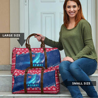 Norway Christmas Travel Bag with Northern Lights Snowflake Pattern and Nordic Forest - Wonder Print Shop