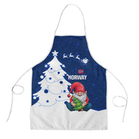 Norway Christmas Apron with Nordic Gnome Santa White Tree and Snowflake - Wonder Print Shop