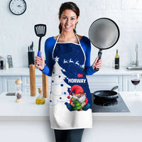 Norway Christmas Apron with Nordic Gnome Santa White Tree and Snowflake - Wonder Print Shop
