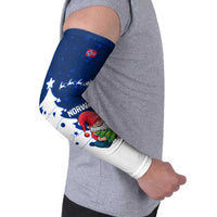 Norway Christmas Arm Sleeves with Nordic Gnome Santa White Tree and Snowflake - Wonder Print Shop