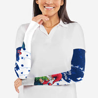 Norway Christmas Arm Sleeves with Nordic Gnome Santa White Tree and Snowflake - Wonder Print Shop