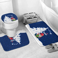 Norway Christmas Bathroom Set with Nordic Gnome Santa White Tree and Snowflake - Wonder Print Shop
