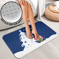 Norway Christmas Bathroom Set with Nordic Gnome Santa White Tree and Snowflake - Wonder Print Shop