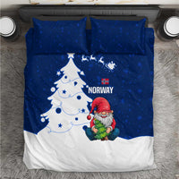 Norway Christmas Bedding Set with Nordic Gnome Santa White Tree and Snowflake - Wonder Print Shop
