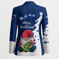 Norway Christmas Blazer with Nordic Gnome Santa White Tree and Snowflake - Wonder Print Shop