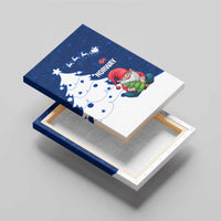 Norway Christmas Canvas Wall Art with Nordic Gnome Santa White Tree and Snowflake - Wonder Print Shop