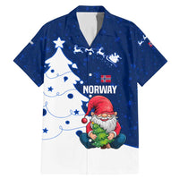 Norway Christmas Family Matching Mermaid Dress and Hawaiian Shirt with Nordic Gnome Santa White Tree and Snowflake - Wonder Print Shop