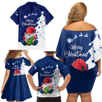 Norway Christmas Family Matching Off Shoulder Short Dress and Hawaiian Shirt with Nordic Gnome Santa White Tree and Snowflake - Wonder Print Shop
