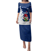 Norway Christmas Family Matching Puletasi and Hawaiian Shirt with Nordic Gnome Santa White Tree and Snowflake - undefined